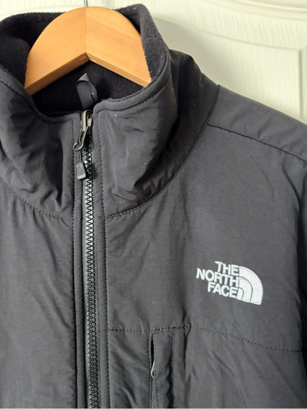 THE NORTH FACE black retro denali fleece two tone jacket mens, Medium